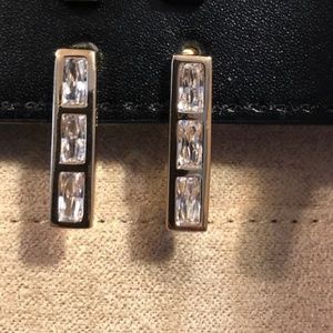 Triple Baguette CZ Earrings | 14K Gold over Silver